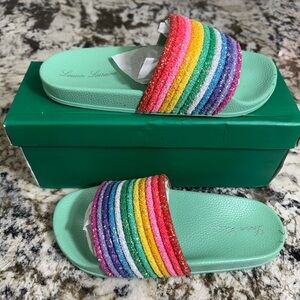 Lauren Lorraine Glittery Multicolor Sandals